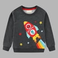 thumbnail image 1 of ZOYOEN Toddler Boys Graphic Sweatshirt- Soft Cotton Pullover Casual Long Sleeve Kids Fall Winter Clothes Dark Gray Size 6 T, 1 of 4
