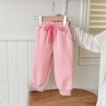 thumbnail image 1 of ZOYOEN Toddler Girls Fleece Sweatpants- Fashion Soft Casual Drawstring Kids Cotton Pants Pink Size 10T, 1 of 6