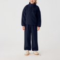 thumbnail image 1 of ZOYOEN Toddler Girls Winter Outfits Set- Fashion Warm Long Sleeve Casual Fleece Shirts and Pants Kids Clothes Navy Size 3 T, 1 of 8