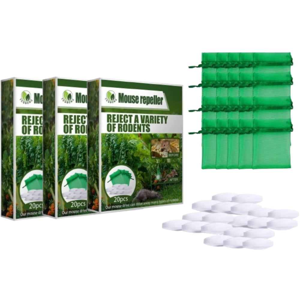 ZOYXRO 60pcs Peppermint Oil Rat Repellent for House Repel Mice and Rats Rodent Control