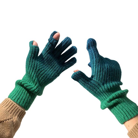 ZPAQI 1 Pair 2 Finger Touch Screens Gloves Winter Gloves Warm Gloves Knitted Gloves