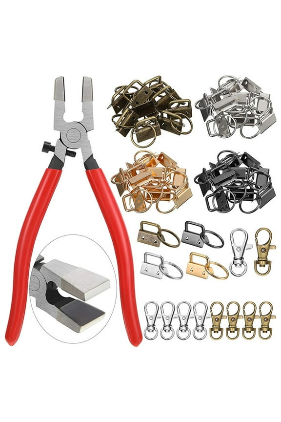 1 Set 0.98In Key Fob Hardware for Wristlet Key Chain Making Supplies 49Pieces