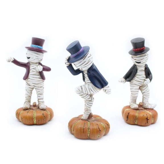 ZPAQI 1 Set Resin Art Crafts Mummy for Doll Dancing on the Pumpkin Decoratio