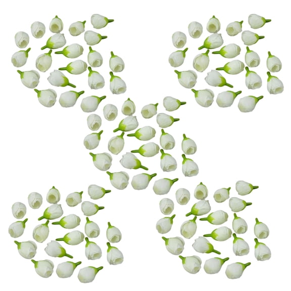 ZPAQI 100 Sturdy Silk Artificial Flower Buds for Office and Event Decorations