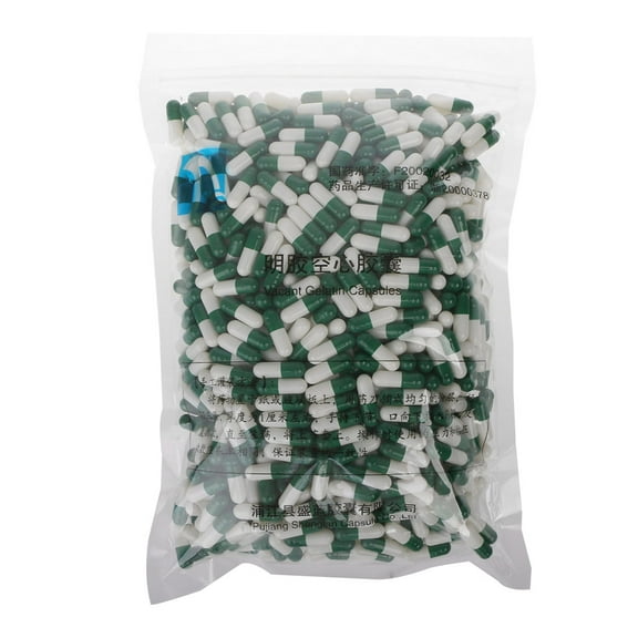 ZPAQI 1000Pcs Empty Capsules Hollow Hard Gelatin Capsules Empty Pills Filling Capsule