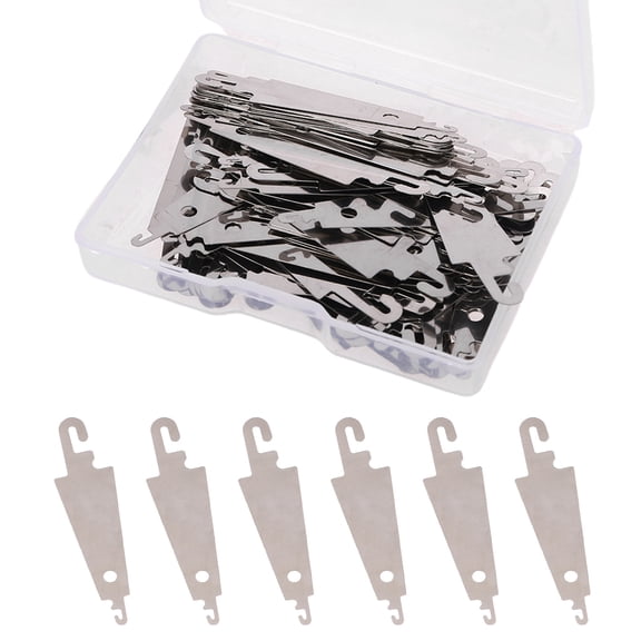 ZPAQI 100pcs Metal Needle Threaders Embroidery for Cross Stitch Threading Tools for Large Eye Needles Hand DIY Sewing