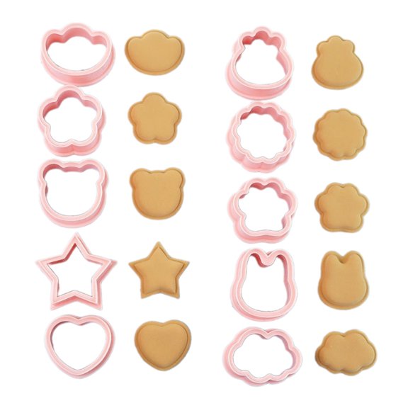 ZPAQI 10Pcs Cartoon Pattern Cookie Cutter Plastic Fondants Molds Biscuit Cutter