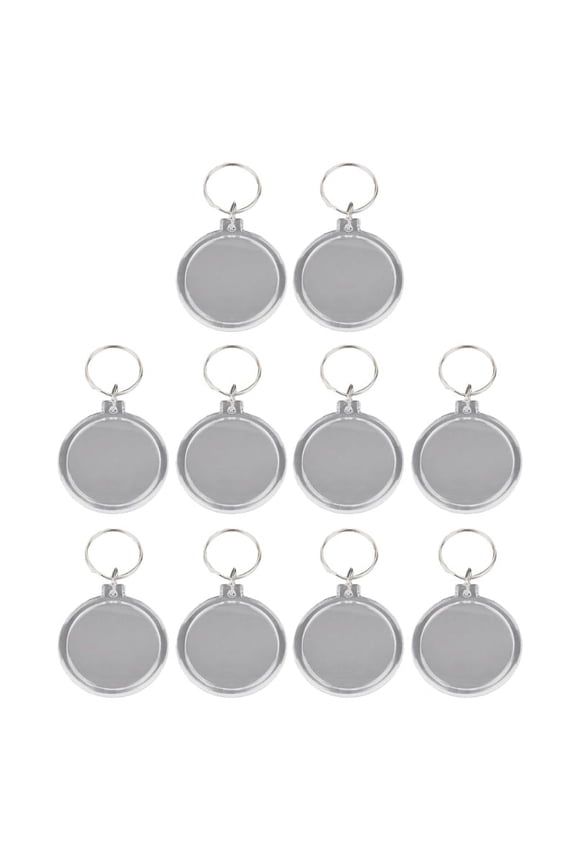 10Pcs Clear Acrylic Picture Frame Keychain Various Shapes Blank Photo Keychains