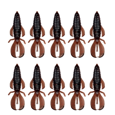 ZPAQI 10Pcs Plastic Fishing Lures Fishing Baits Lures Fishing Worms Lures