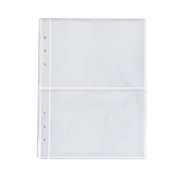 ZPAQI 10Pcs Pocket Sleeves Double-Side Page Sheets Protector Photo Post Cards Packet