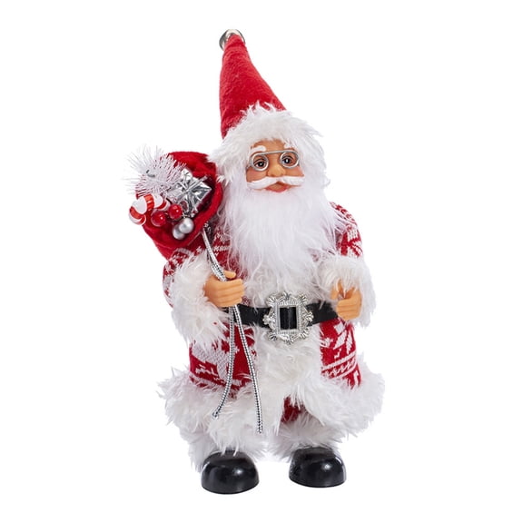 ZPAQI 11inch Christmas Santa Claus Dolls Standing Figurine Decor for Holiday Party