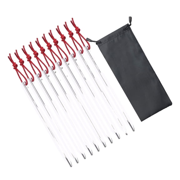 ZPAQI 12 Pcs Heavy Duty Tent Peg Canopy Stakes for Camping, Backpacking, Gardening