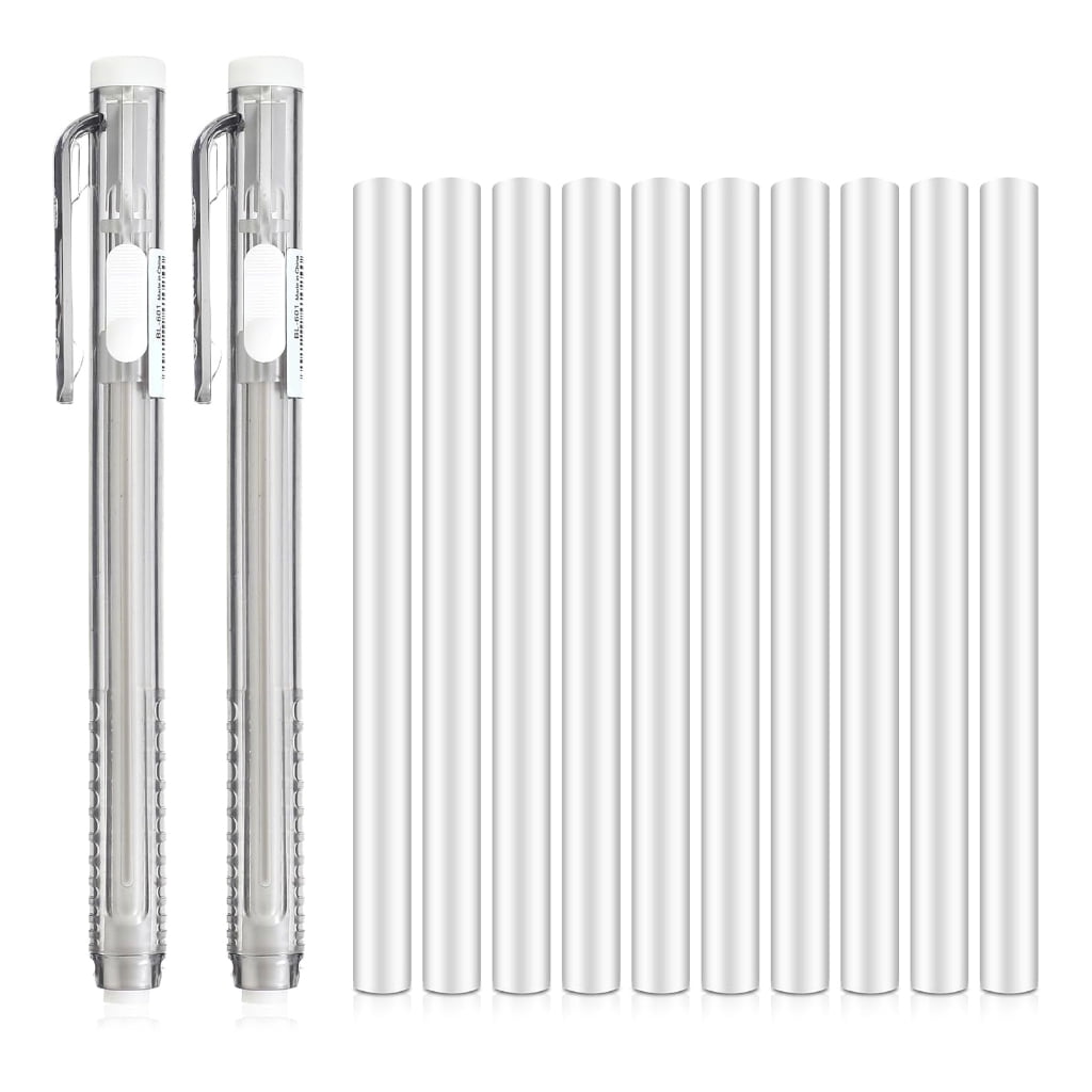 ZPAQI 12 Pieces Retractable Mechanical Erasers Clicks Stick Erasers Pencil Erasers