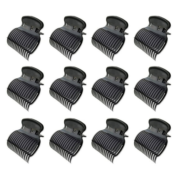 ZPAQI 12 Pieces Salon Hot Roller Hair Clips Insulation Claw Curler Replacement Clamp for Women Girls Hair Section Styling Tool