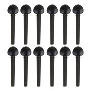 ZPAQI 12Pcs Ebony Wood Oud Tuning Peg Tuner Musical Intruments Parts & Accessories