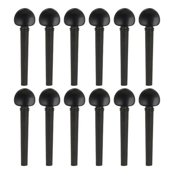 ZPAQI 12Pcs Ebony Wood Oud Tuning Peg Tuner Musical Intruments Parts & Accessories