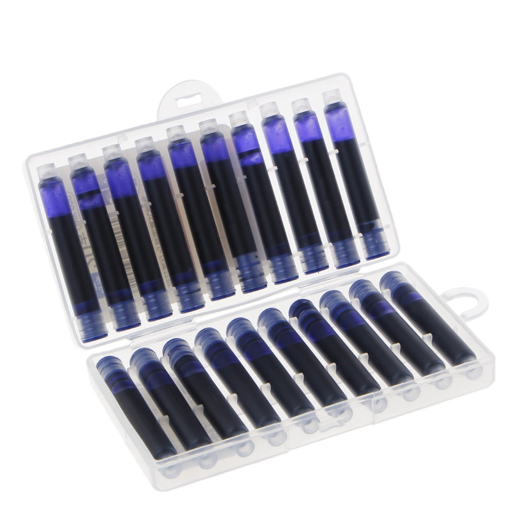 ZPAQI 20 Pcs Replaceable Fountain Pen Ink Cartridge Refill Ink Sac