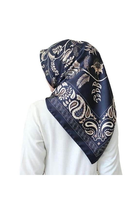 22 Color Malaysia Muslim Hijab Women Imitation Silk Colored Geometric Floral Squ