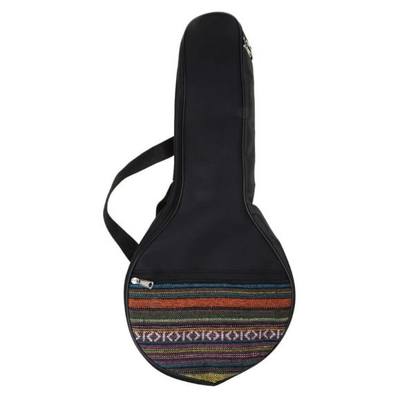 ZPAQI 25in 4-Strings Banjo Bag Ethnic Style Musical Ukulele Tote for Case Cotton Backp
