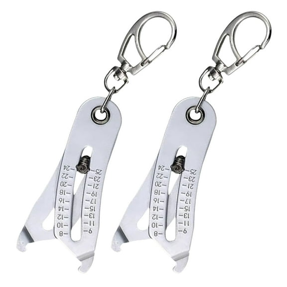 ZPAQI 2Pcs Nut and Bolt Thread Gauge Identifier Thread Size Checker Finder Keychains
