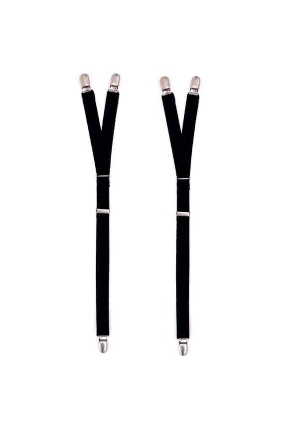 2Pcs/Set Y Style Elastic Leg Suspender Strap Shirt Stays Non-slip Locking Clamps