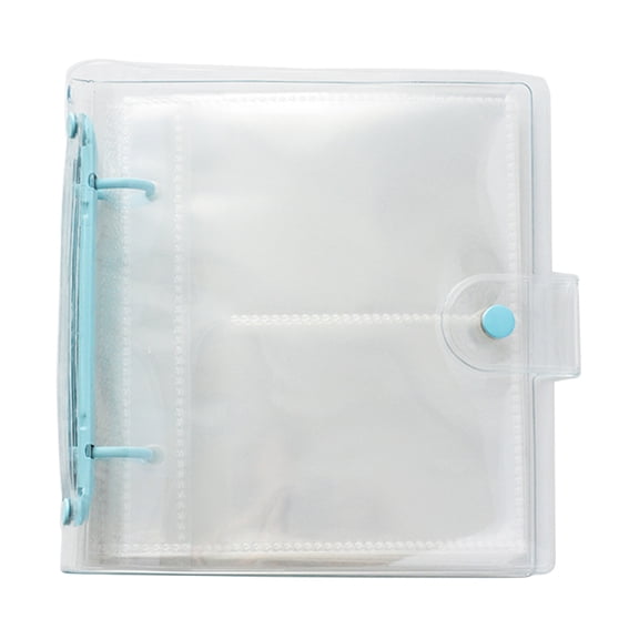 ZPAQI 3 Inch Mini Photo Album Book Clear PVC 3 Rings Kpop Photocard Holder Card for Ca