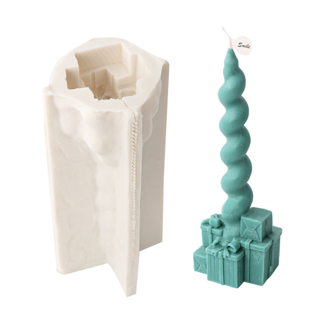 ZPAQI 3D Christmas Santa Candle Mold Pillar Tapers Elk Snowman Tree Silicone Mold
