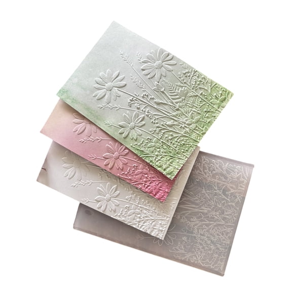 ZPAQI 3D Textured Embossing Folder Butterfly Flower Tree Templates for Card Making
