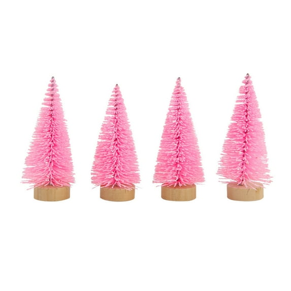 ZPAQI 4 Pcs Mini Christmas Tree Desktop Decoration Holiday Sign Stylish Tree