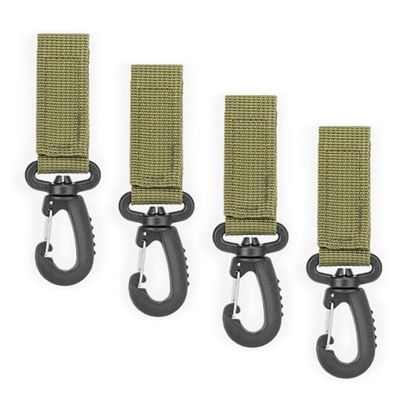 ZPAQI 4Pcs Nylon Webbing Buckles Strap Clip Tactically Belt Hanging Carabiner Hook