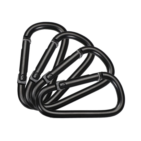 ZPAQI 4Pcs Spring Snap Hook Small Mountaineering Buckle D Rings Clip Hook Carabiner