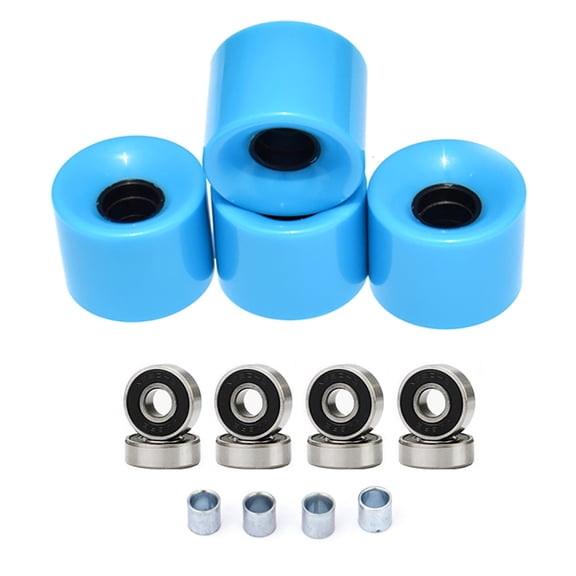 ZPAQI 4Pcs Street Wheel for Skateboards Cruiser Wheels with Bearings and Spacers Set
