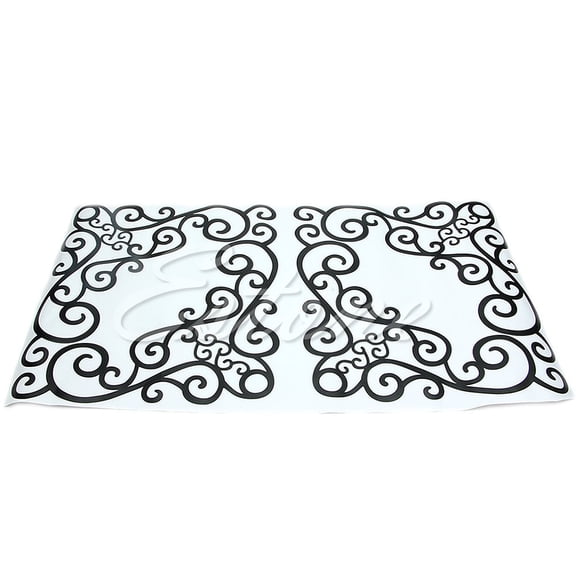 ZPAQI 4Pcs Wall Window Bath Room Mirror Glass Art Sticker Removable Paper Decal Decor