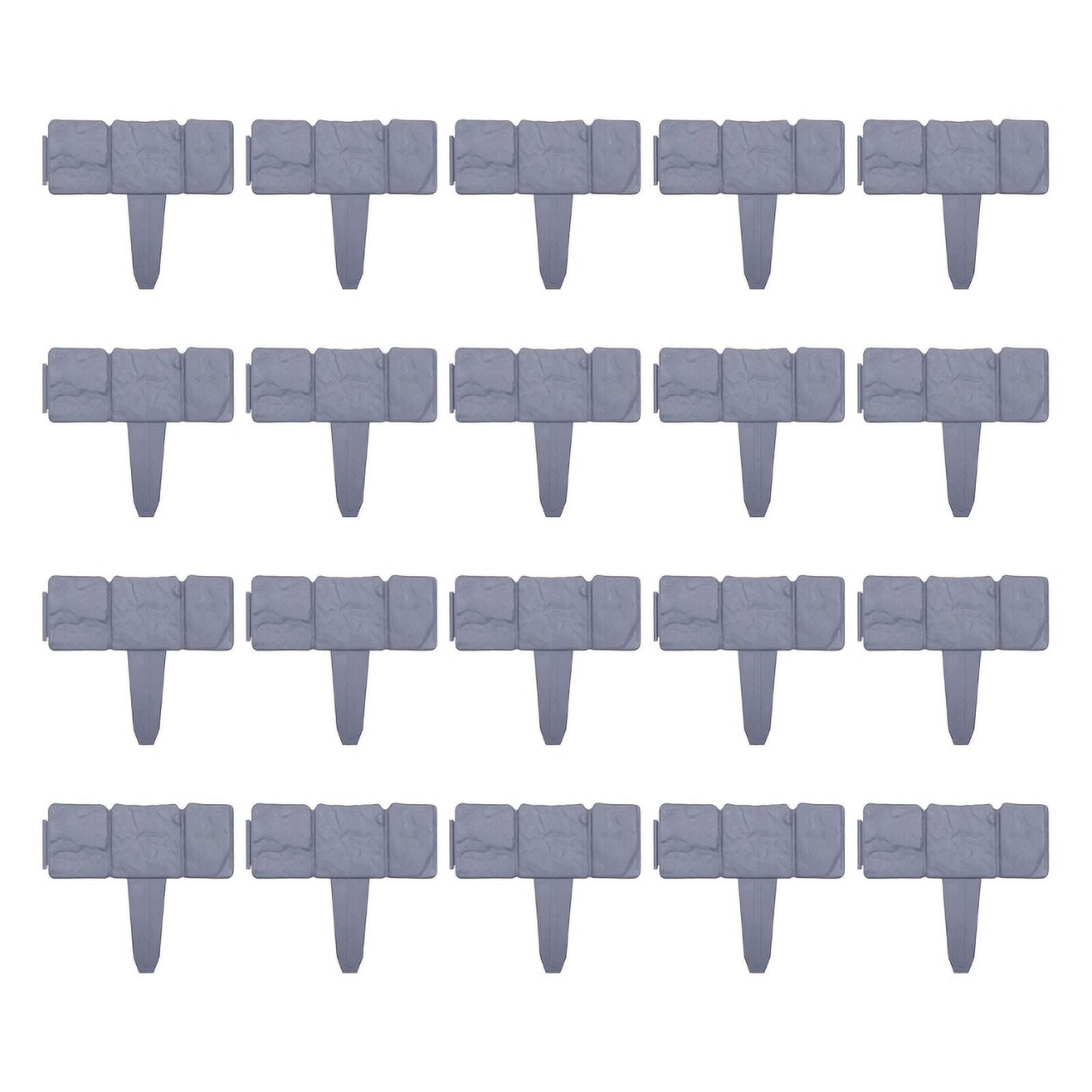 ZPAQI 5/10/20Pcs Landscape Edging Border Garden Edging Border Plastic Stone Effect