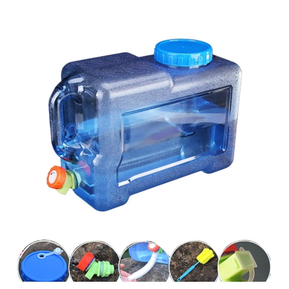 ZPAQI 5/8/10/12/15L Plastic Water Container Tanks with Tap Outdoor Water Bucket