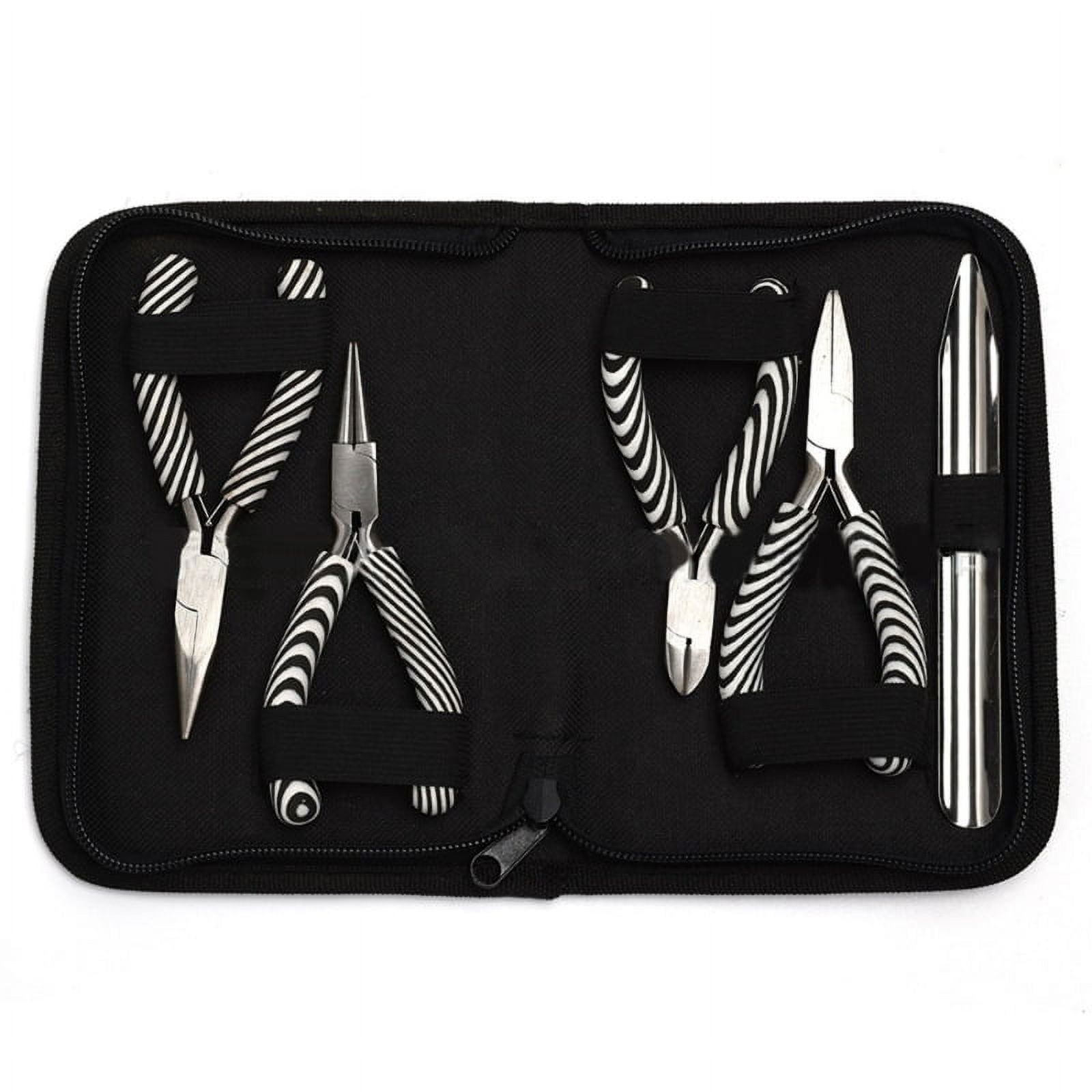 ZPAQI 5-Pieces DIY Precision Tool with Beads Shovel Professional Jewelry Pliers Set For Valentine's Day gifts
