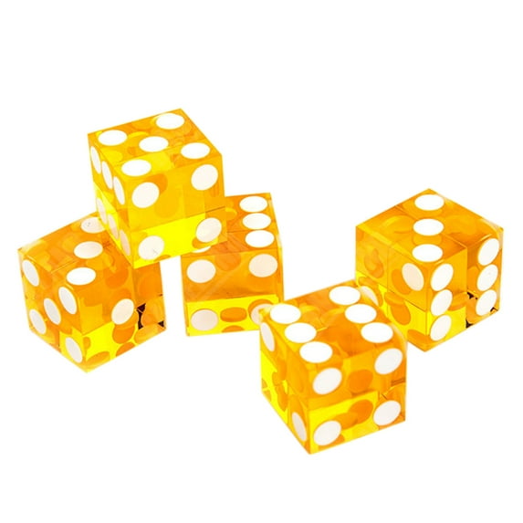 ZPAQI 5 Pieces Premium Coat Dice with Translucent Edges and Matching Serial Numbers