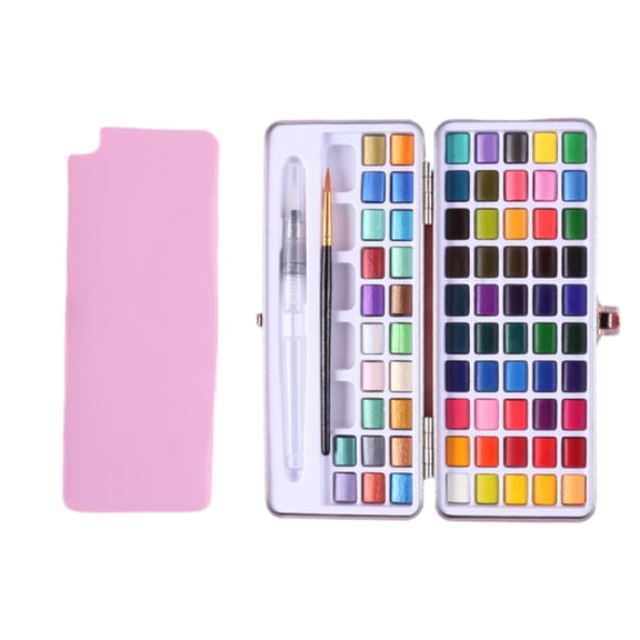 ZPAQI 50/72/90/100 Colors Solid Watercolor Paint Set Drawing Supplies for Students