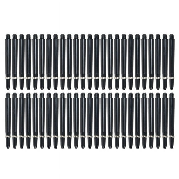 ZPAQI 50Pcs Dart Shafts Nylons Plastic Dart Stem Black Dart Corner Short Dart Stem