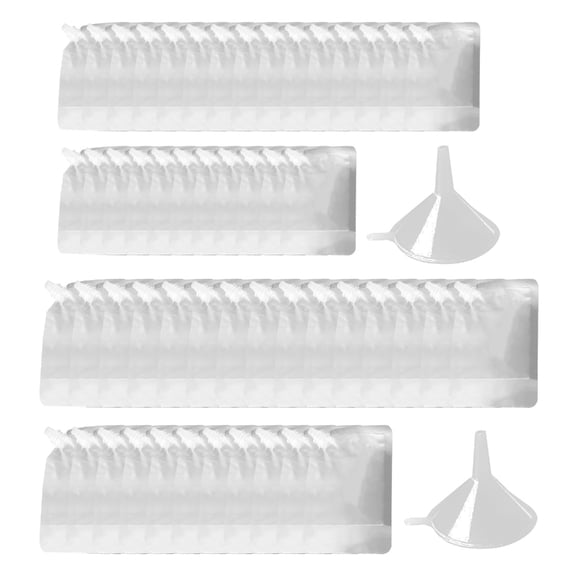 ZPAQI 50pcs Transparent Plastic Liquid Packaging Pouch Reusable Drinking Bags Juice