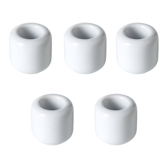 ZPAQI 5PCS Candleholders White Ceramic Candle Holders for 1.5-1.7cm Diameters