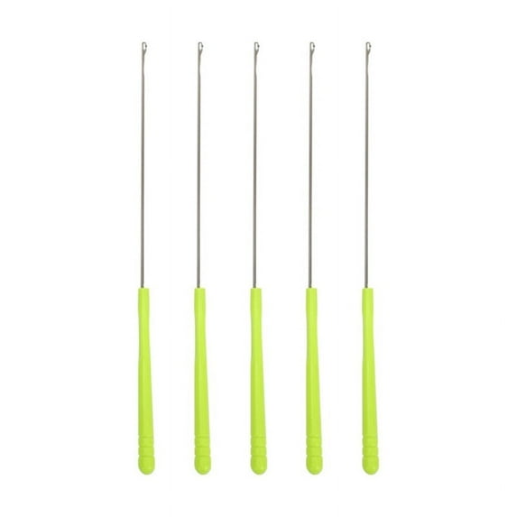 ZPAQI 5PCS Crochet Needle Plastic Handle for Hair Braiding, Rugs Making