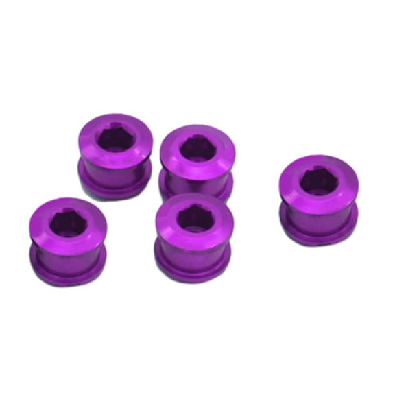 ZPAQI 5pcs Aluminum Alloy Chainring Bolts Single Speed Chainwheel Screws Durable