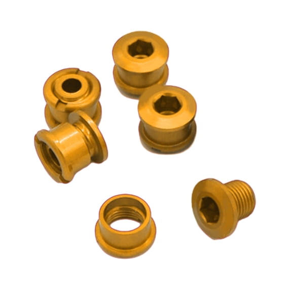 ZPAQI 5pcs Aluminum Alloy Chainring Bolts Single Speed Chainwheel Screws Durable