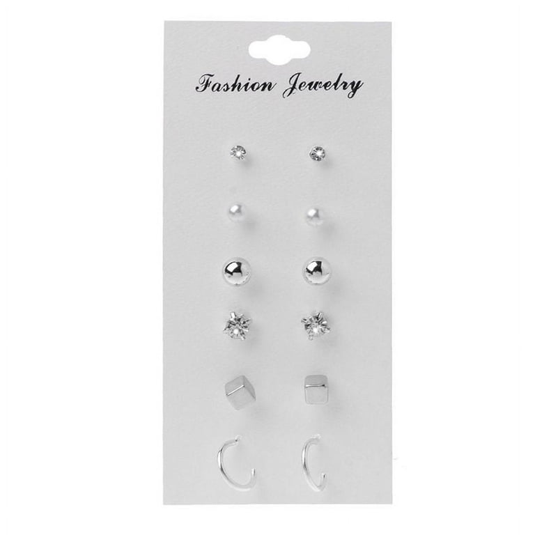 Minimalist stud earring set best sale