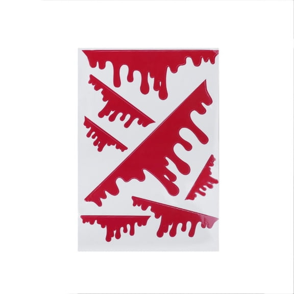 ZPAQI 7 Pcs Funny Bleeding Red Blood Drip Undead Reflective Car Vinyl Sticker