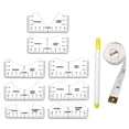 thumbnail image 1 of ZPAQI 8pcs T-Shirt Alignment Ruler Guide Tool to Center Designs for Vinyl Placement Sublimation Heat Press for Adult Youth, 1 of 8