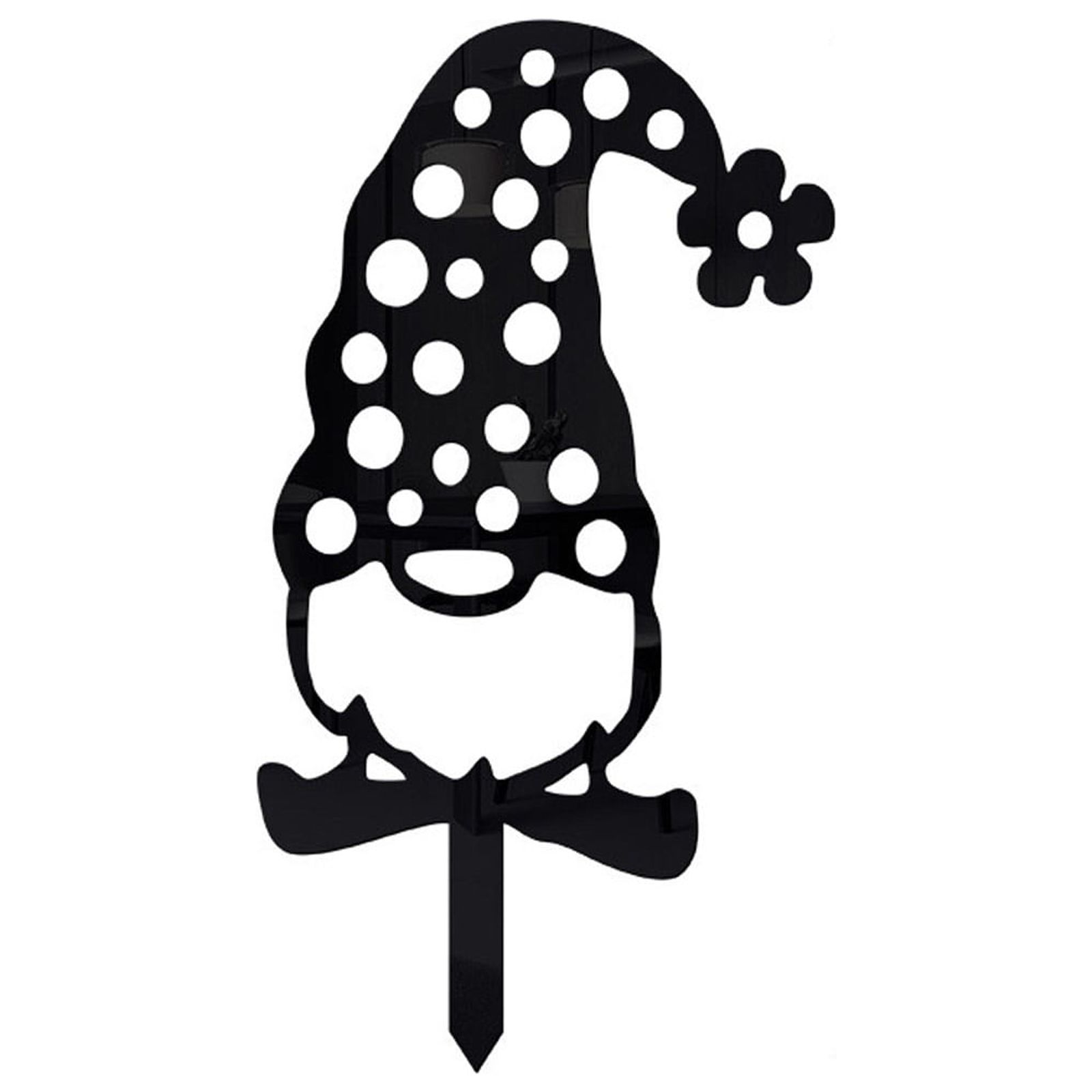 ZPAQI Acrylic 3D Gnome Stake Hollow Art for Butterfly Dwarf Ornamental