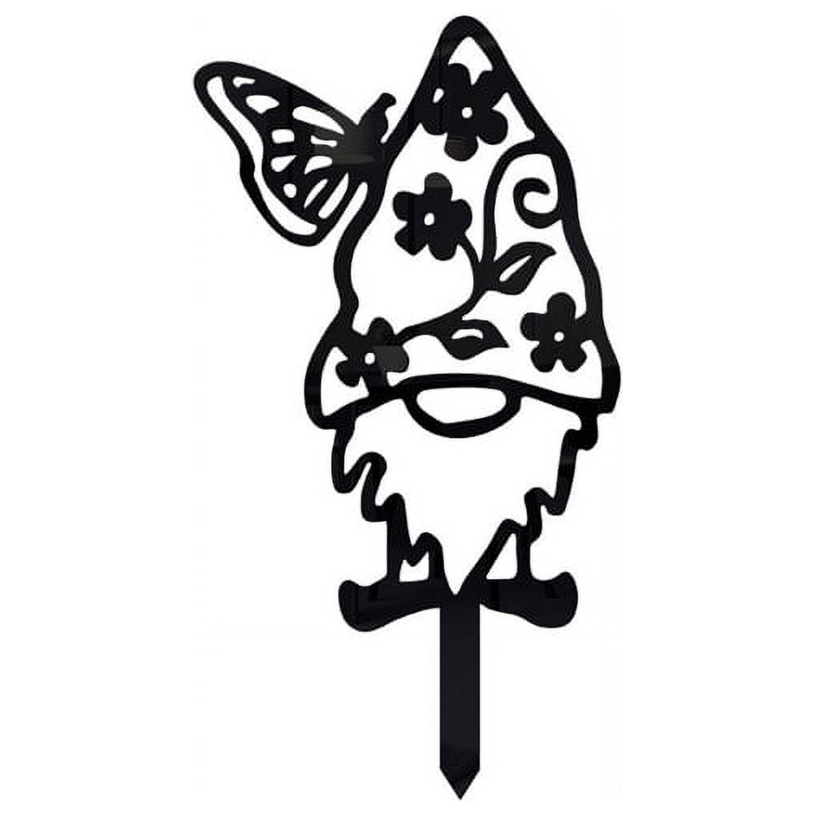 ZPAQI Acrylic 3D Gnome Stake Hollow Art for Butterfly Dwarf Ornamental