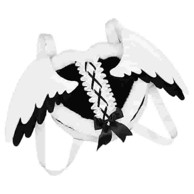 ZPAQI Animation Party Backpack Angel Wing Plush Shoulder Bag ZPAQI Animation Party Backpack Angel Wing Plush Shoulder Bag